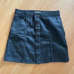 Calvin Klein Stretch Black Denim Mini Skirt